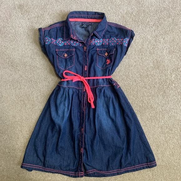 Cute Jean US Polo Button Down Dress size 6X - Picture 3 of 5
